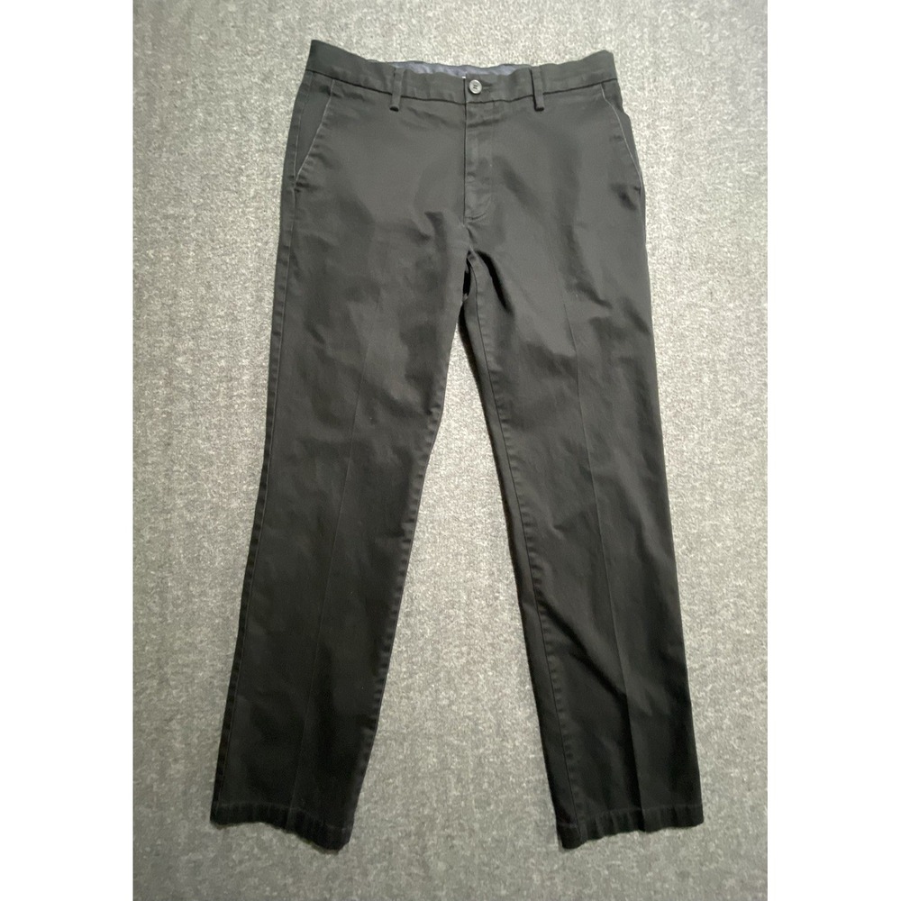 Dockers Pants Mens Signature Khaki Straight Fit Flat Front Casual Size 32x32